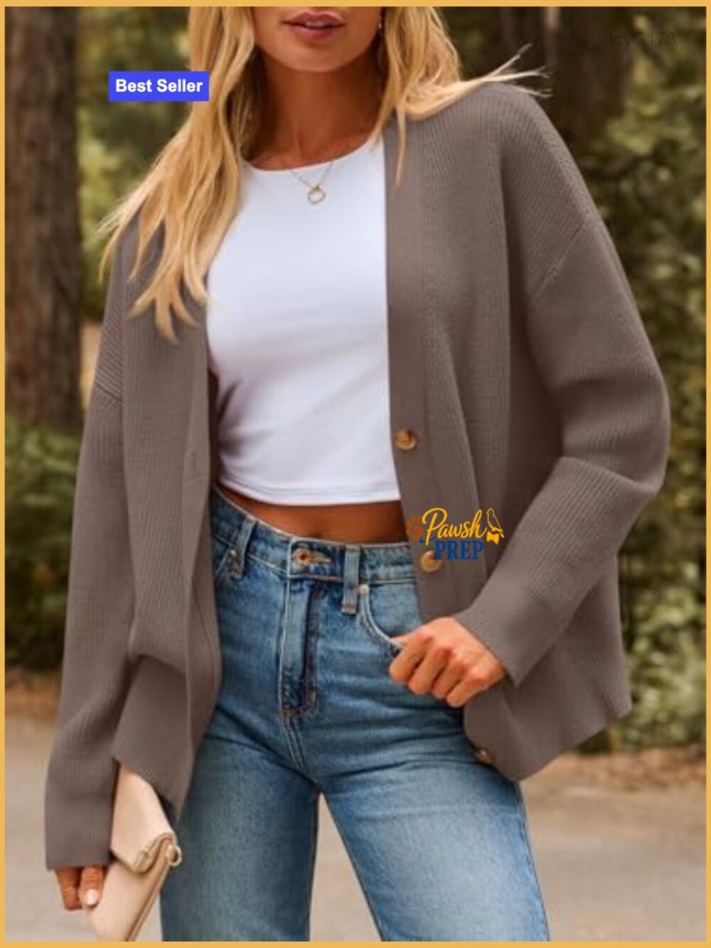 Oversized Lightweight Cardigan Sweater Open Front V-Neck Button Down Long - Picture 2 of 6